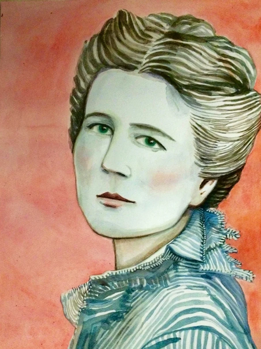 VICTORIA CLAFLIN WOODHULL watercolor and gouache on paper, 9 x 12 in., 2016