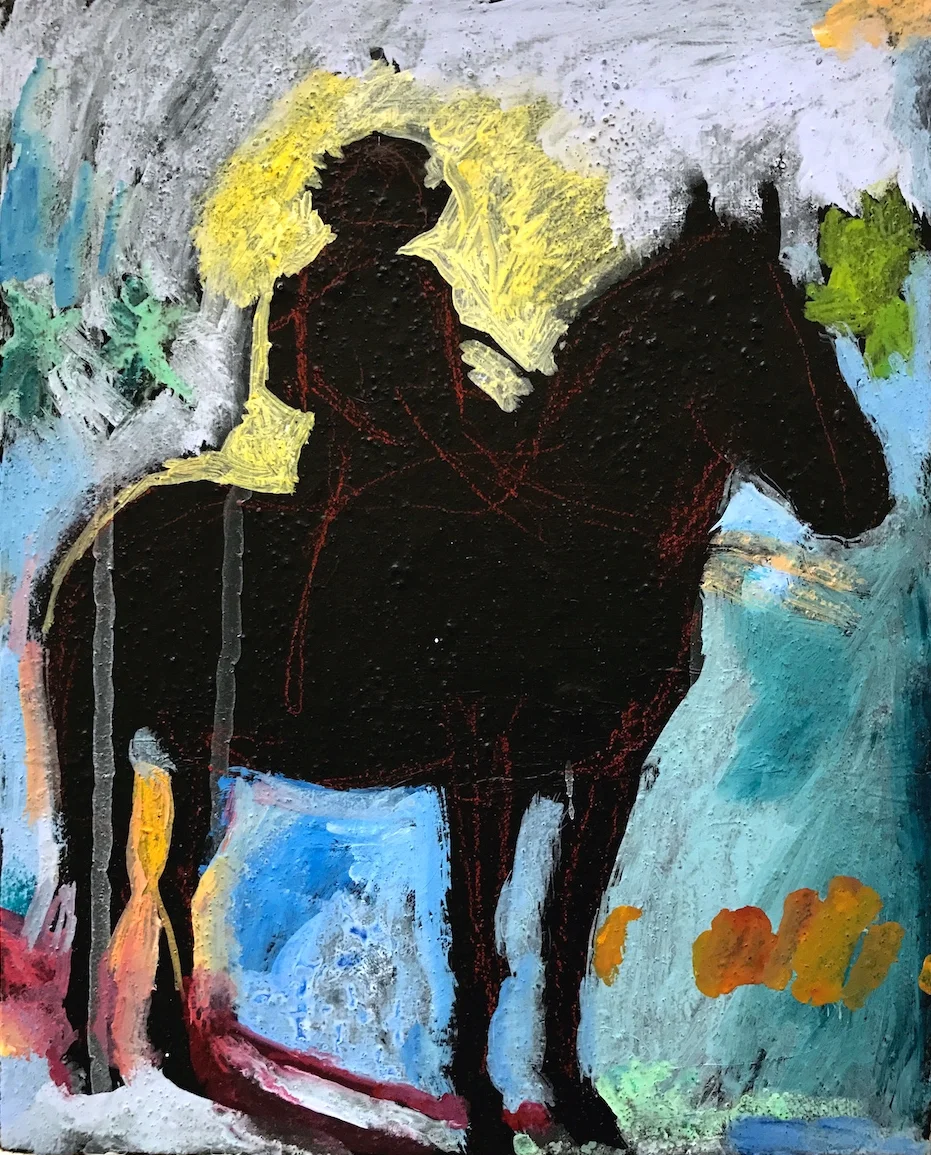 O’CONNOR Acrylic, watercolor, gouache, sand on canvas, 8 x 10 in., 2017