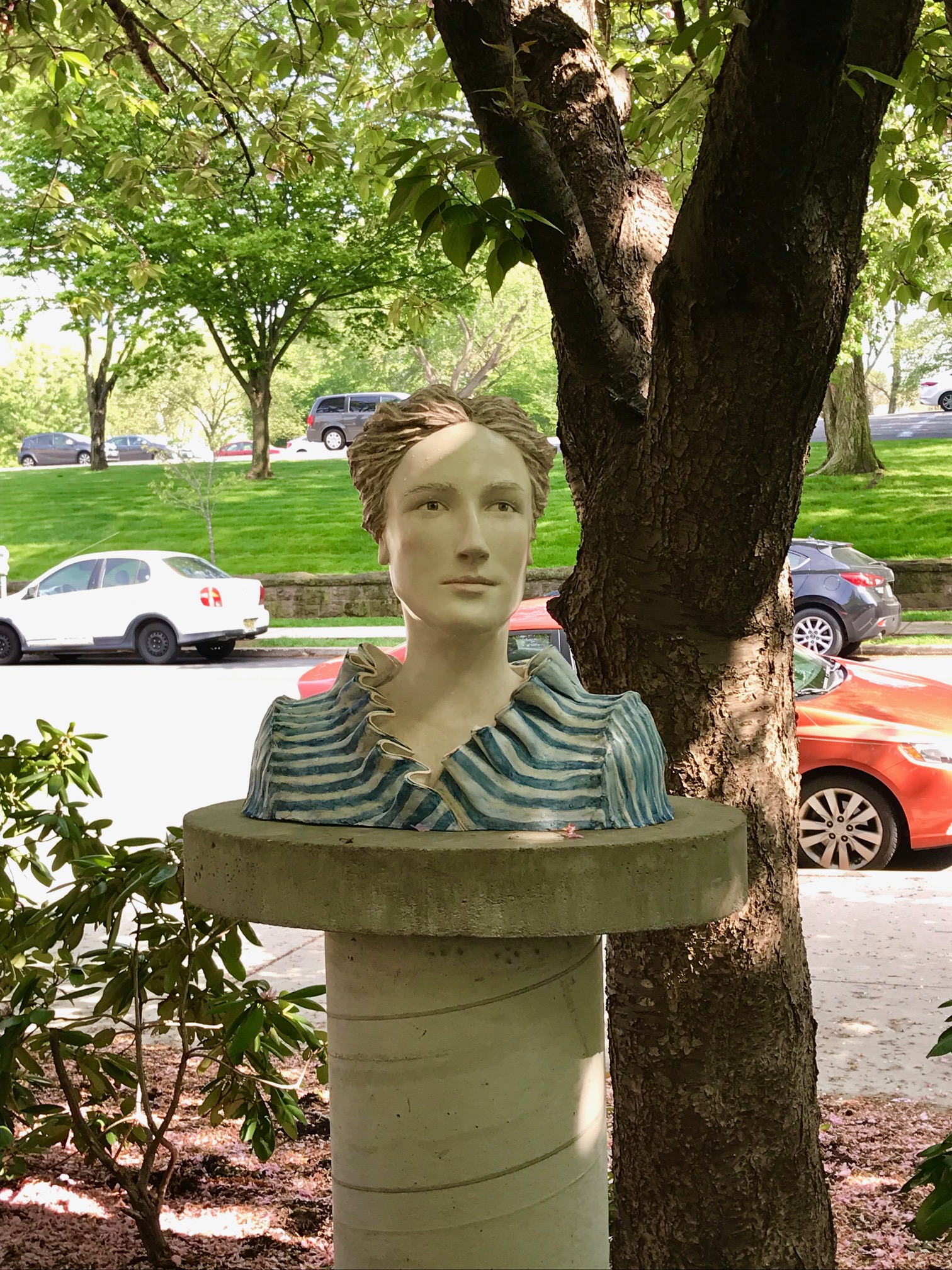  Victoria Woodhull (1872 U.S. Presidential Candidate)   plaster, concrete, wax, watercolor, 2019  