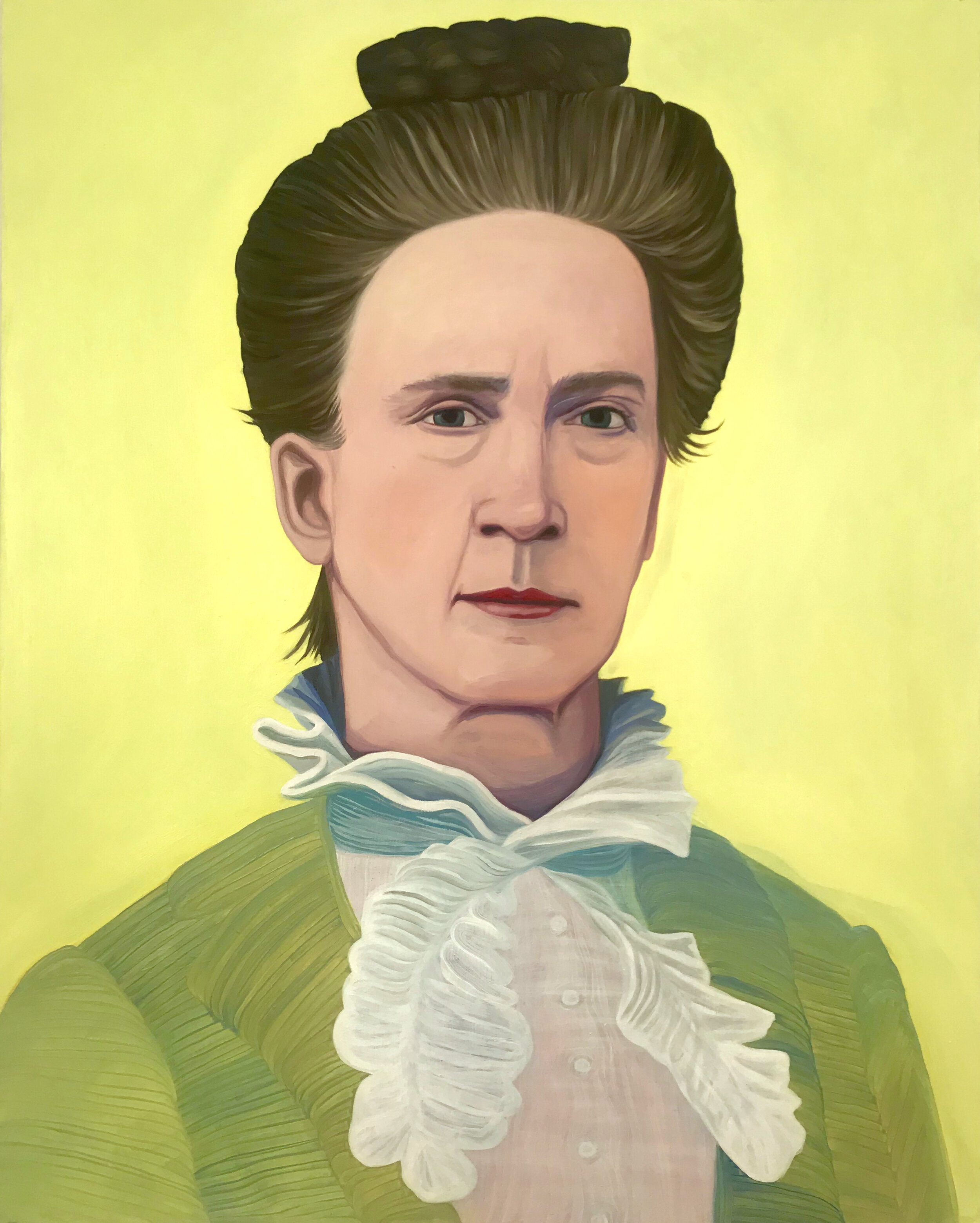   Belva Lockwood (1884 &amp; 1888 U.S. Presidential Candidate)   oil on panel  20 x 16 inches, 2019 