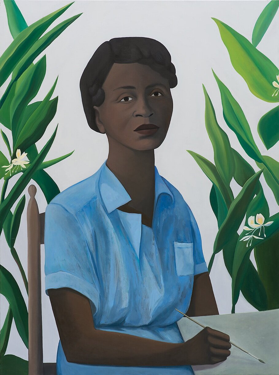 Clementine Hunter oil and acrylic on canvas, 48 x 36 inches, 2019
