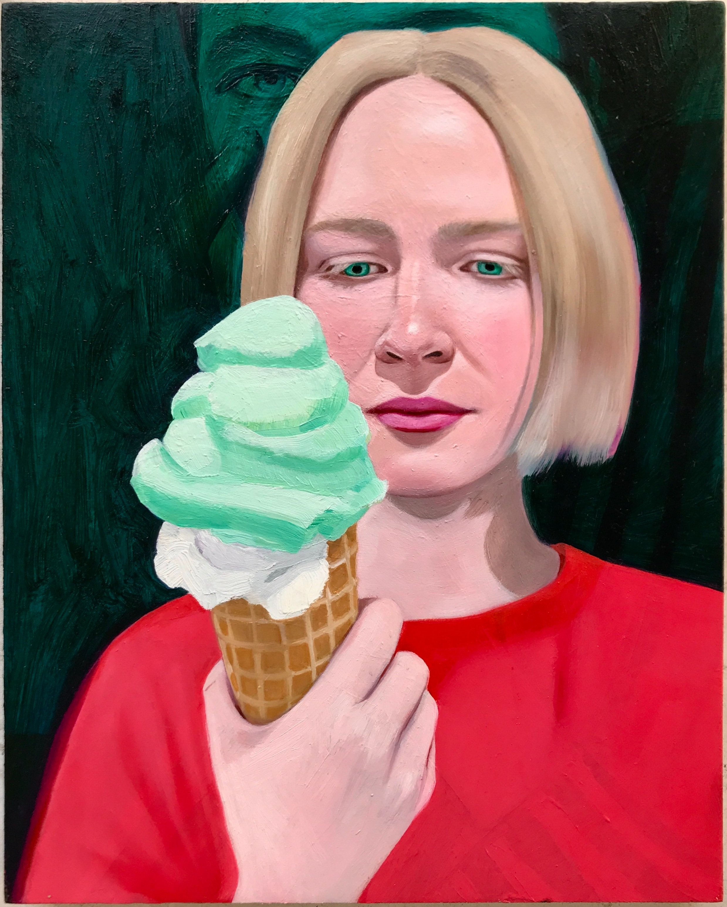   ‘Scream   oil on panel, 10 x 8 inches, 2022 