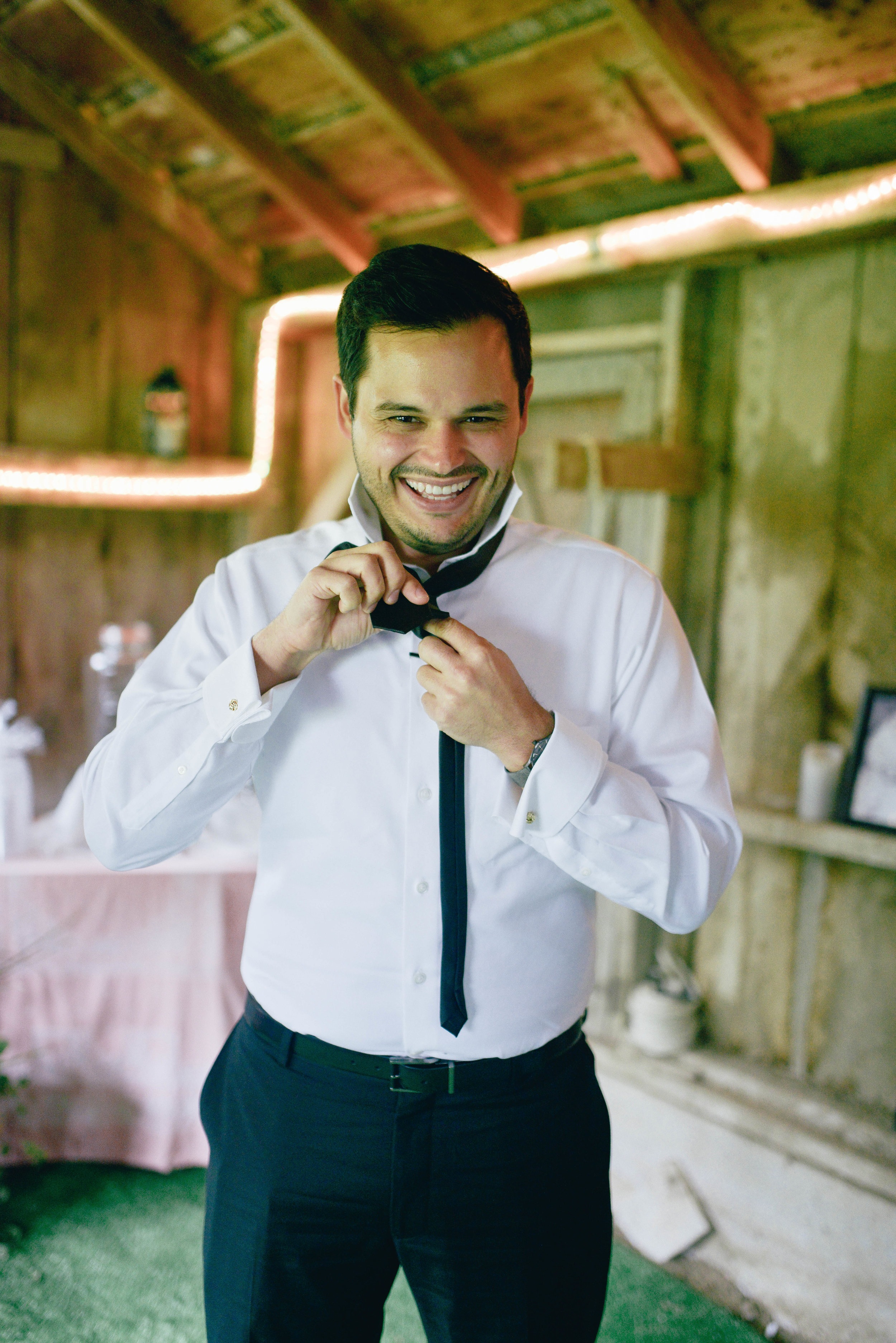 happy + handsome groom right there!