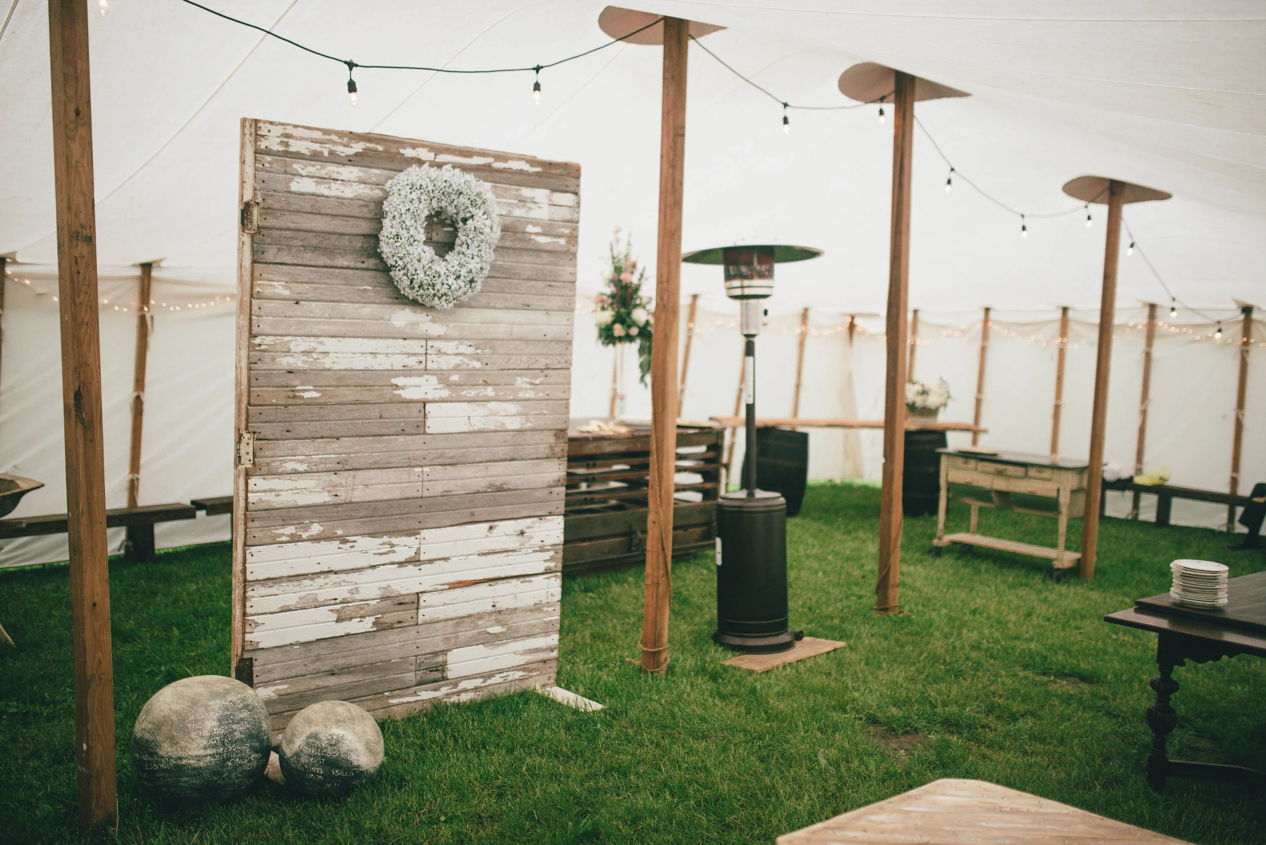 These next few are inside the ginormous tent that was beside the barn- where all the food and beverages were during the reception.