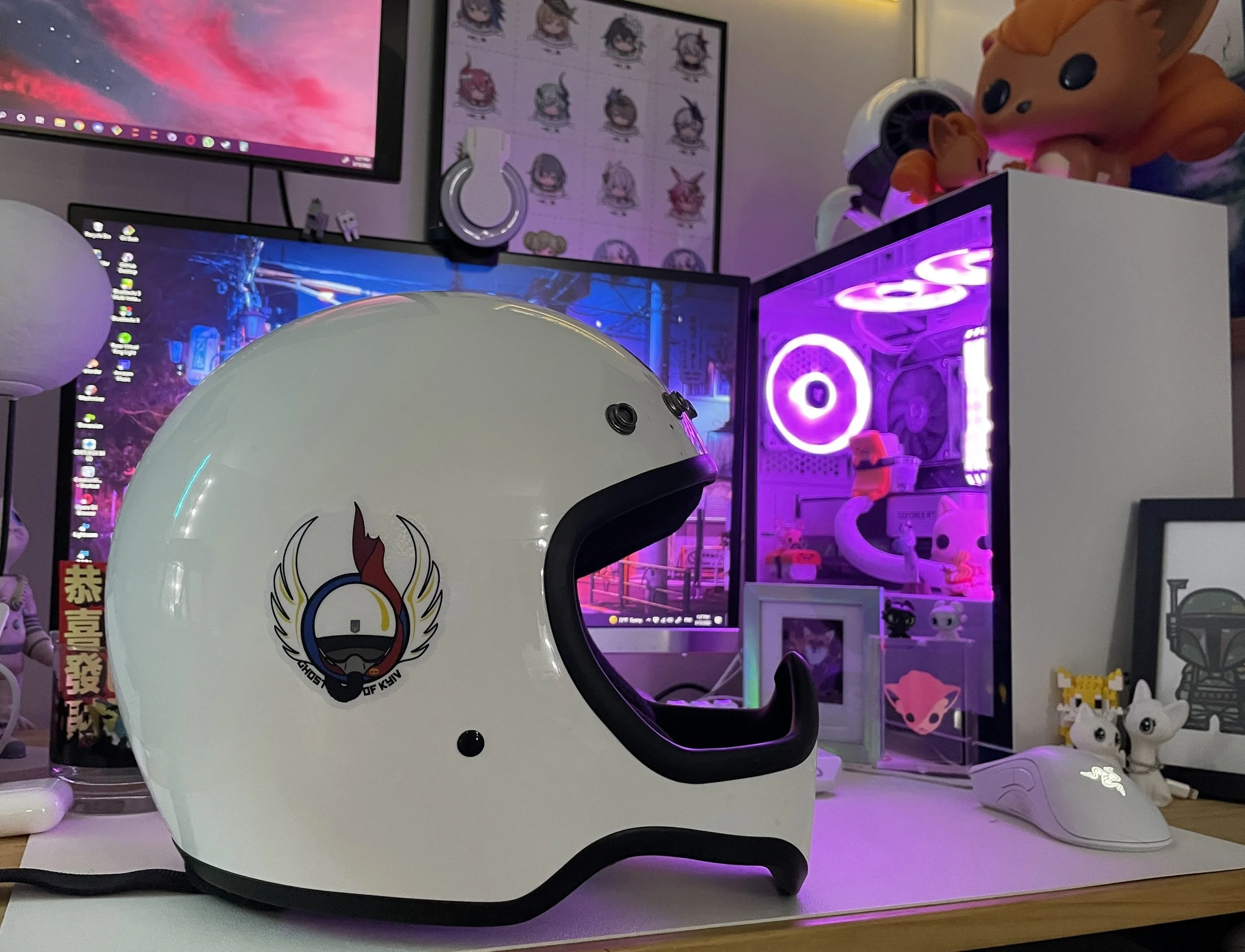 ghost of kyiv sticker on simpson helmet.jpg