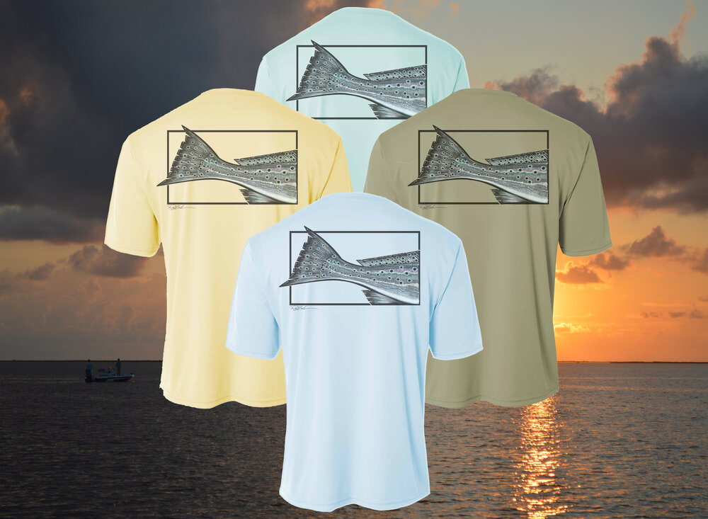 Speckled Trout tail fishing shirt — Ray's Custom Art