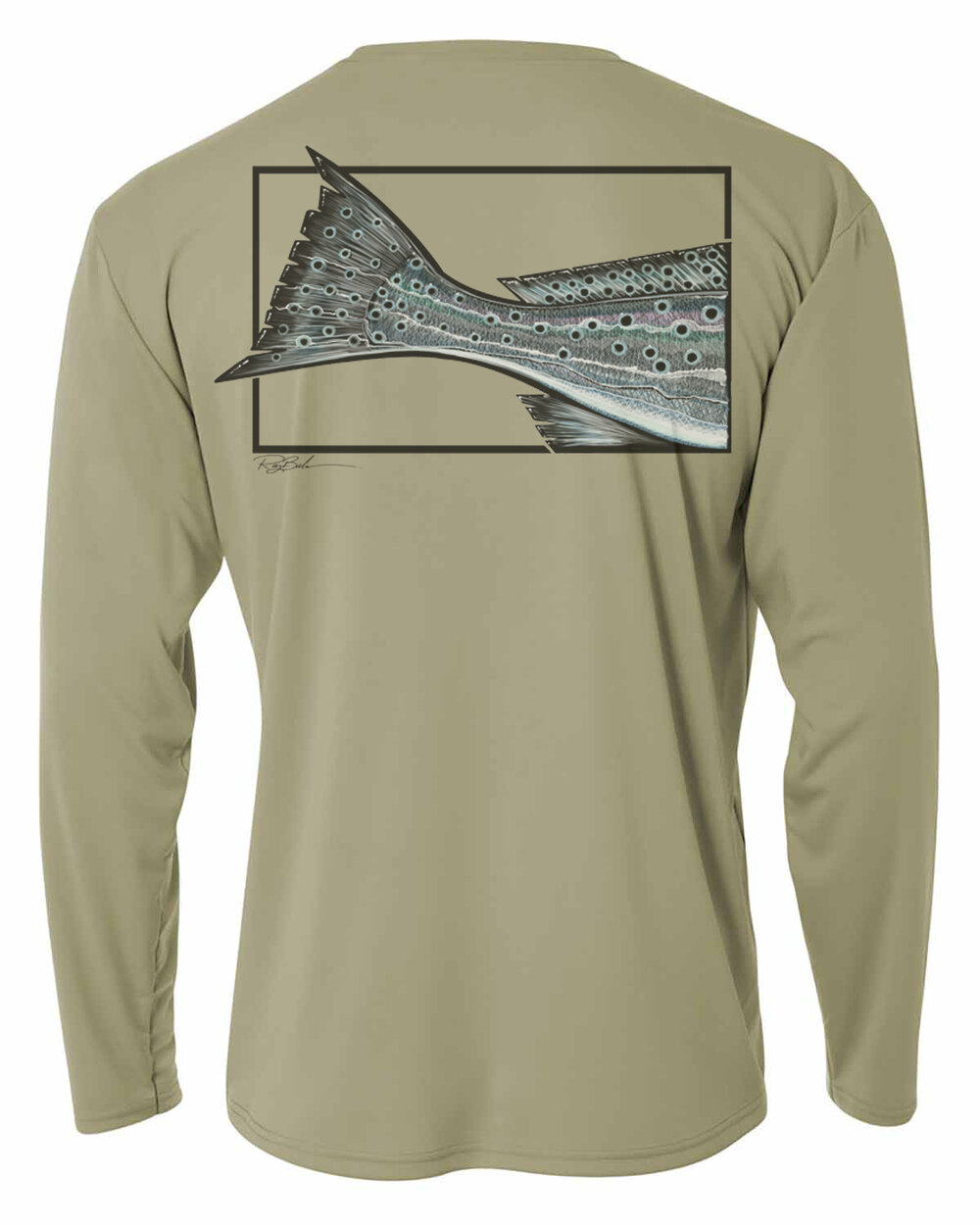 Speckled Trout tail fishing shirt — Ray's Custom Art