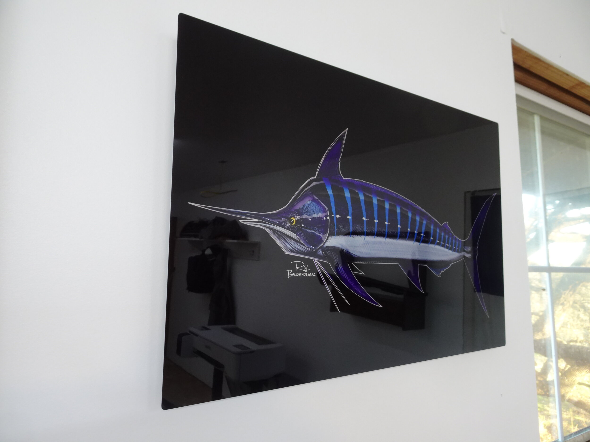 Black Marlin Aluminum Art