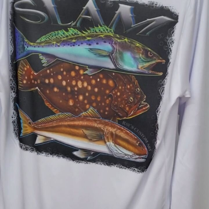 New Texas Slam shirt is on our site right now. Like no other.
#texas #slam #fisherman #fishing #art #rayscustomart #redfish #trout #flounder #fishingshirt