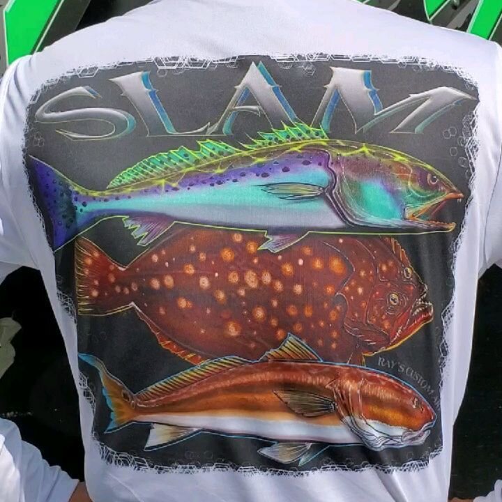 This SLAM shirt is so hot its cool.
#rayscustomart #fishingshirts #art #slam #fisherman #fish #fishing #redfish #trout #flounder #flatsfishing