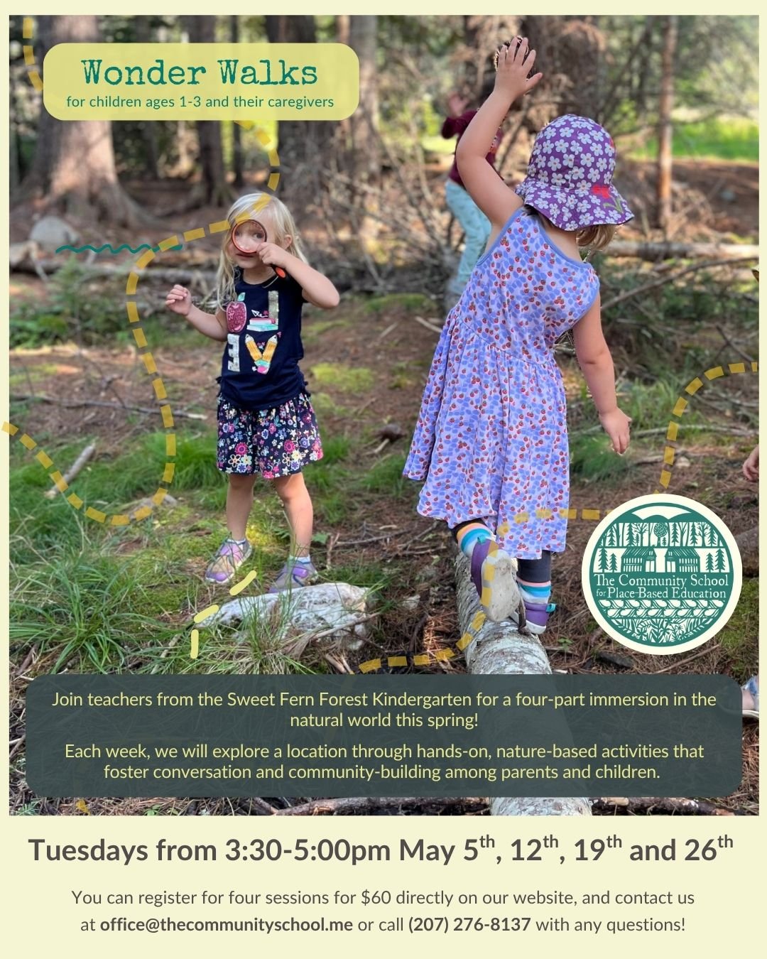 Springtime Wonder Walks start next week and you can still register directly on our website.