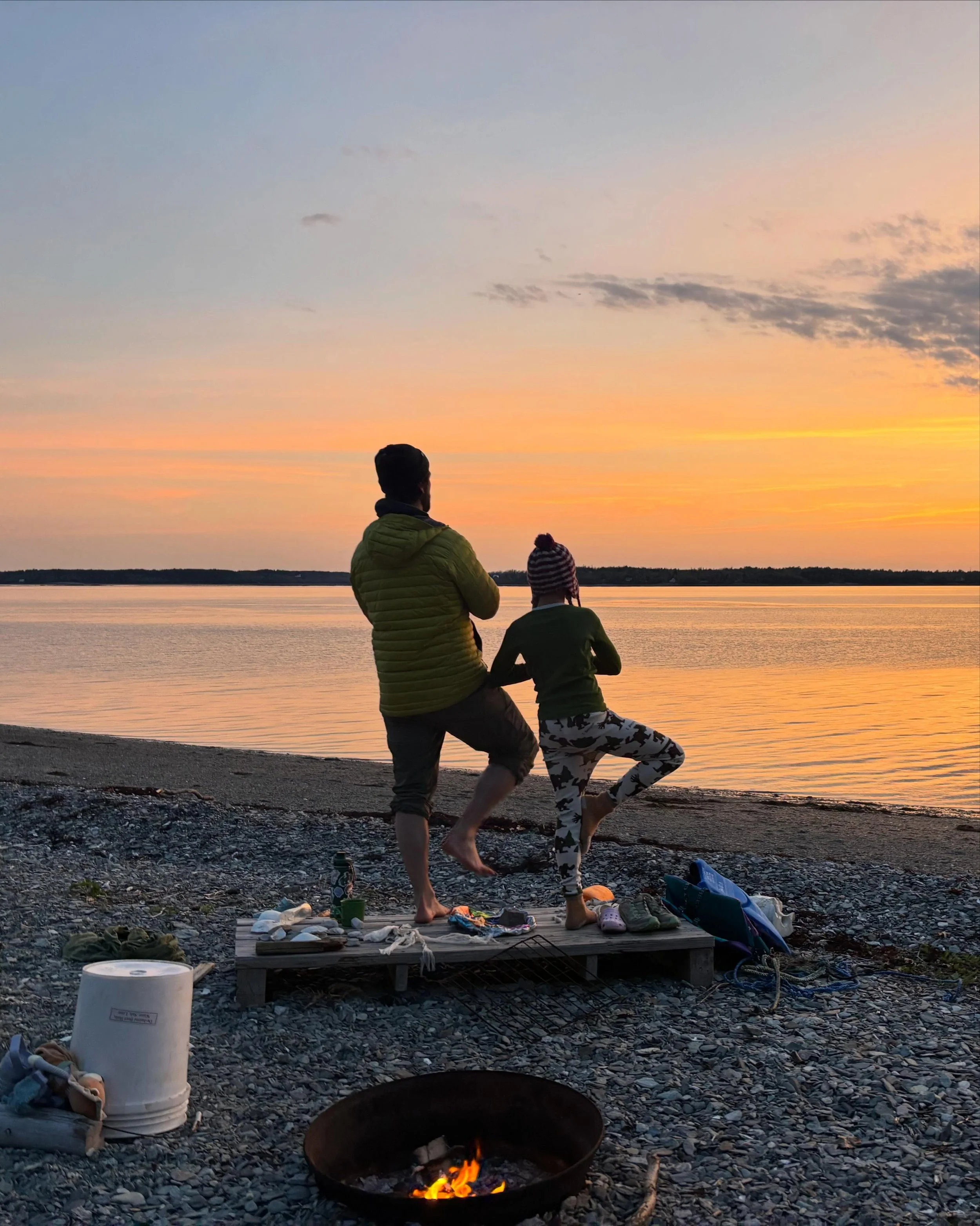 A poem from an Alpine student following their incredible overnight on Tinker Island thanks to @maine_coast_heritage_trust: 

The magical sunset 
The tide cold and wet
The logs in the fire
The coyote crier
The tents in the wildwood
The tents are like 