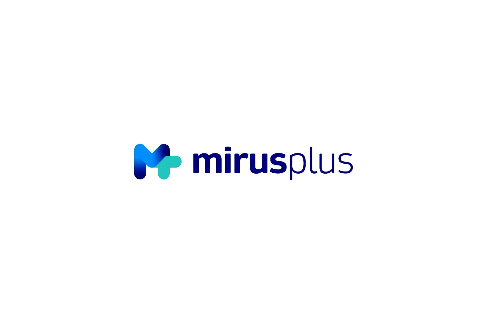 Roscher Creative brand mark logo and logotype design for Mirus Plus