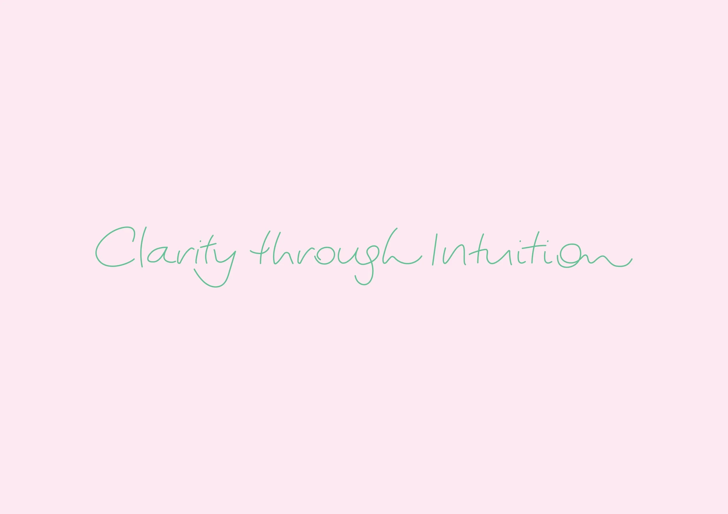 Clarity Through Intuition branding logo. Unique hand drawn logotype.