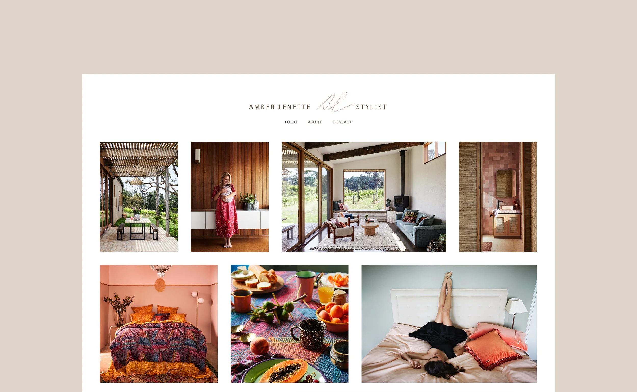 Roscher Creative website design for Amber Lenette Stylist. Porfolio website created in SquareSpace.