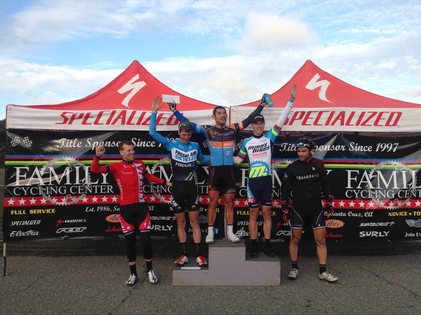 Cat 1, 2, 3 podium