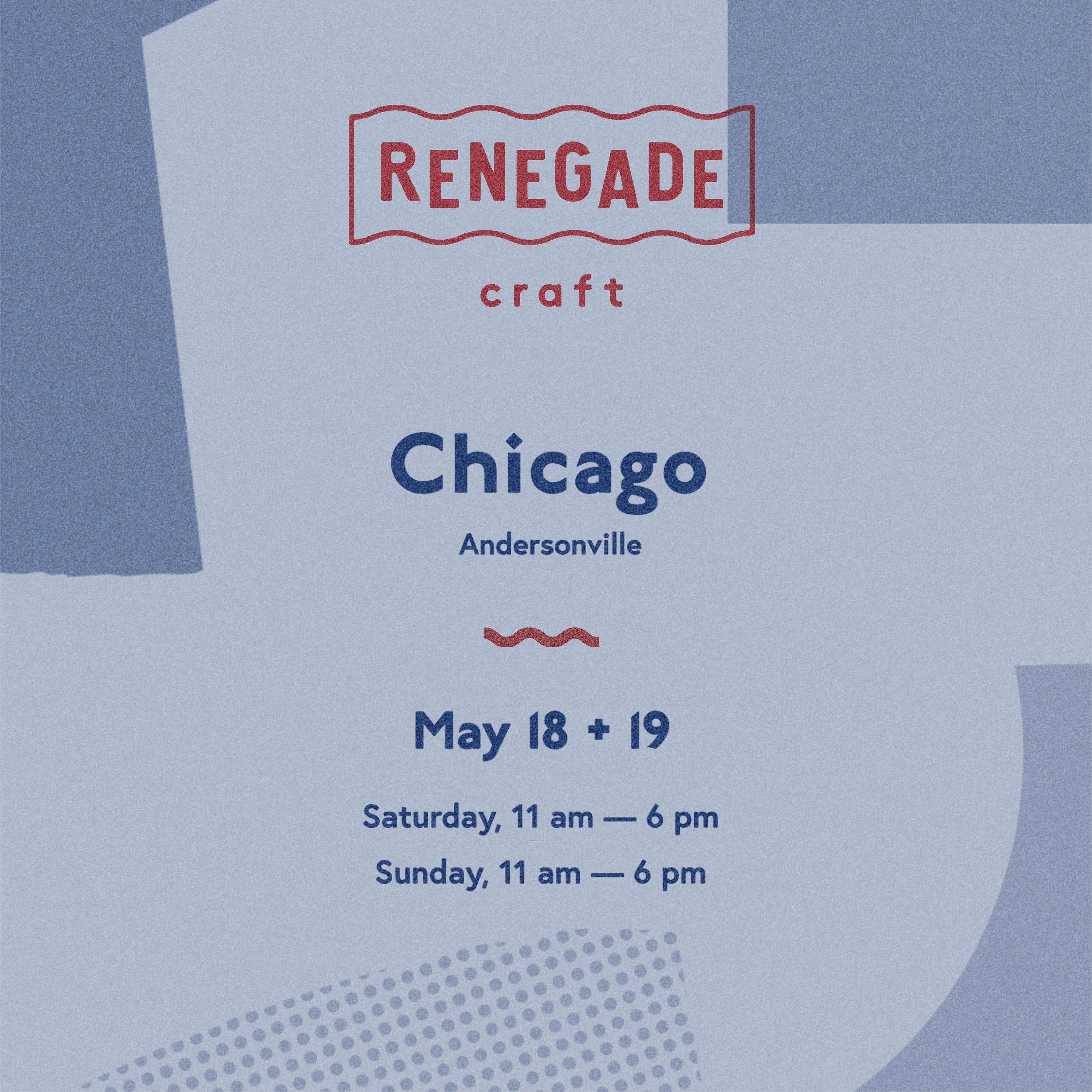 Come find Manual al fresco at @renegadecraft this weekend in Chicago. We&rsquo;ll have the glassware you know and love PLUS prototypes of new products! (3 different products if I can get my shit together) Even if you&rsquo;re not shopping, come strol