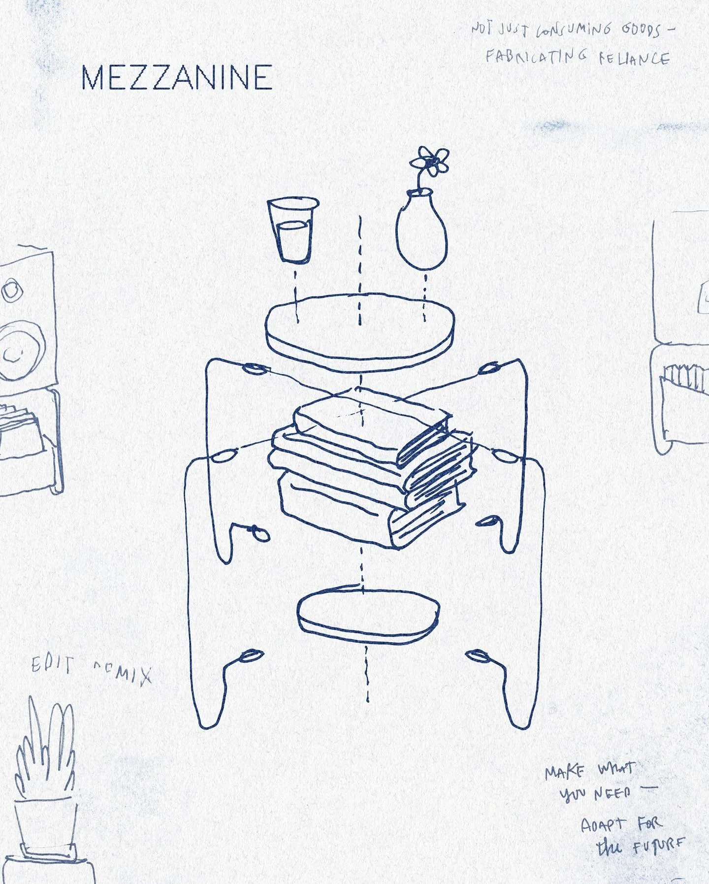 Raw sketchbook scans for a new furniture line to be announced soon