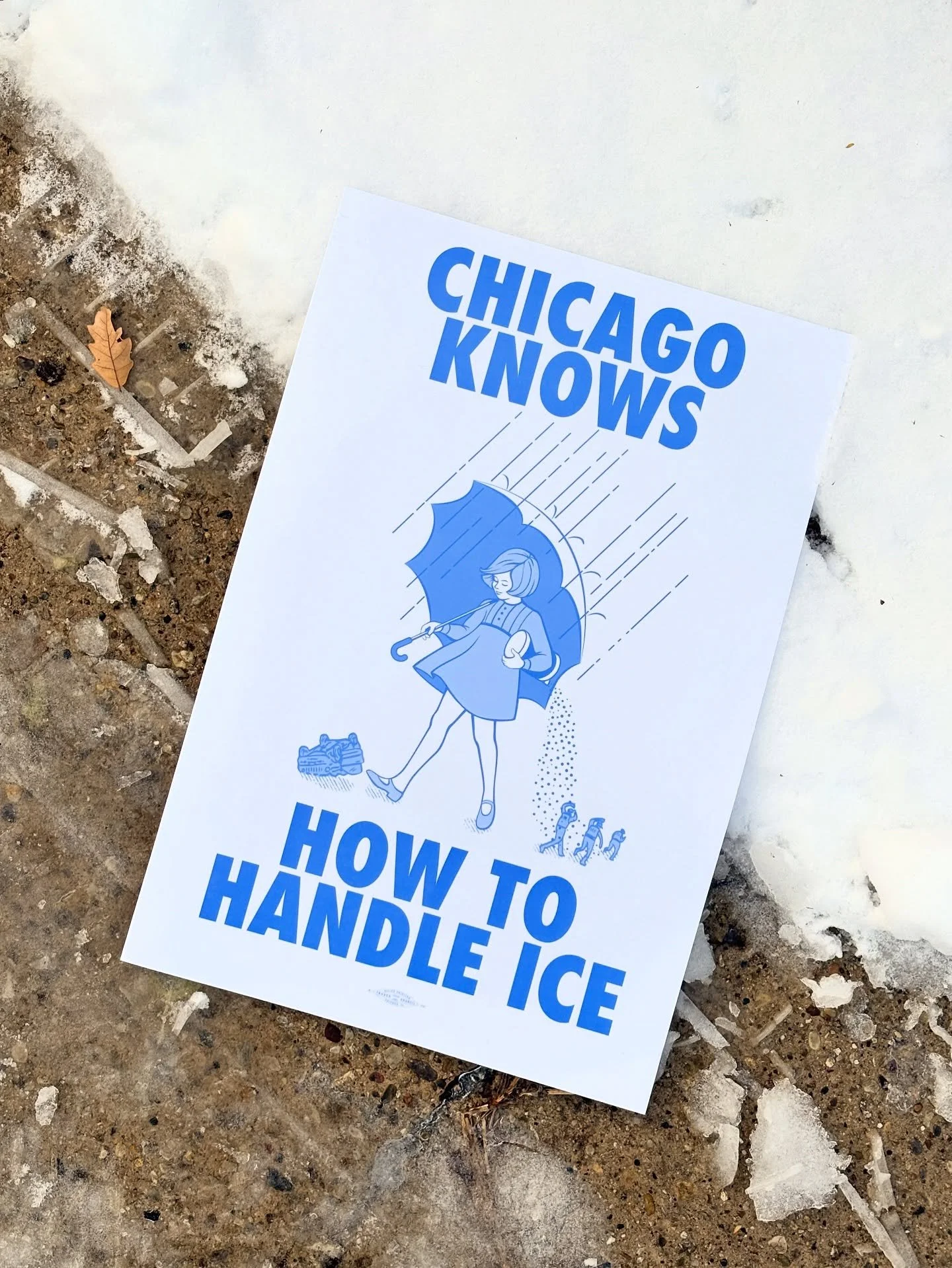 A humble poster for a window, for a wall, for your city.

Over the last few months Chicago has been terrorized by masked men indiscriminately taking away our neighbors and tossing chemical weapons at anyone who protests.

But in Chicago, we look out 