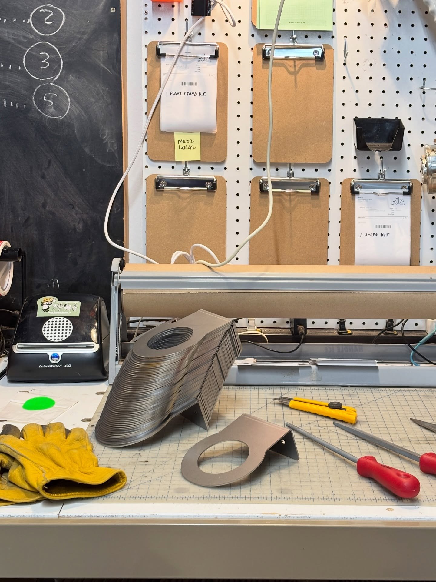 The 3rd batch of &ldquo;Semi-Manual&rdquo; Moccamaster brackets on the workbench&mdash;will be back from the powder coater next week.