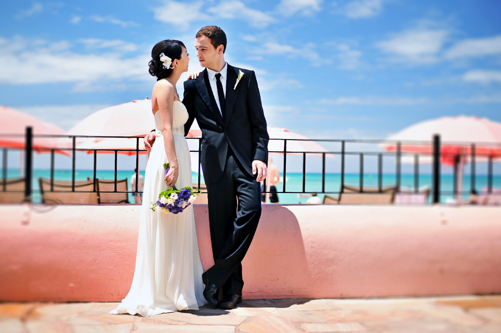 Bride and groom portrait