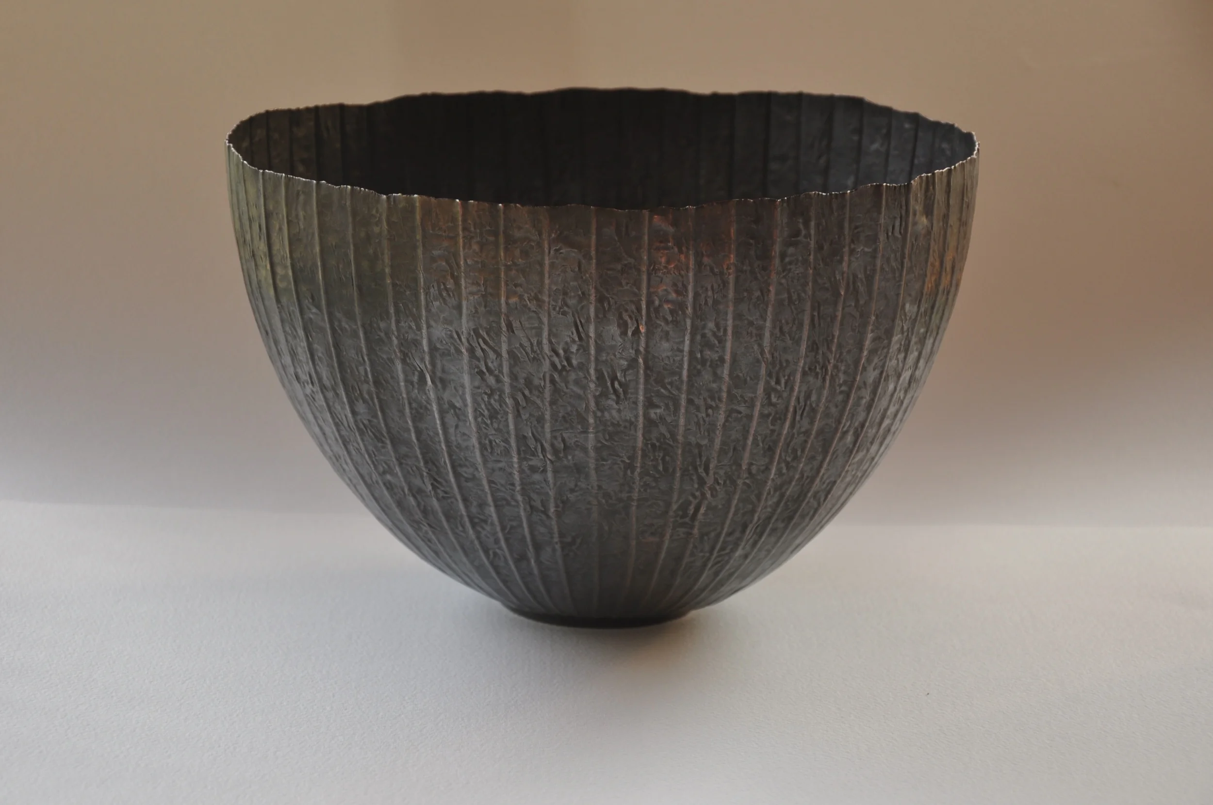 Copper Fluted Bowl