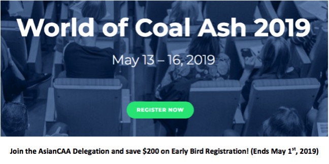 WOCA is an international conference organized by the American Coal Ash Association (ACAA) and the University of Kentucky Center for Applied Energy Research (CAER). The 2019 conference is the 8th joint biennial meeting with a focus on the science, applications and sustainability of worldwide coal combustion products (CCPs) as well as gasification products.