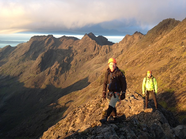 Scrambling on the Dubhs Ridge on Skye
