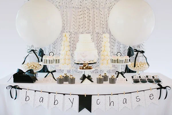 Stylish Black & White Baby Shower
