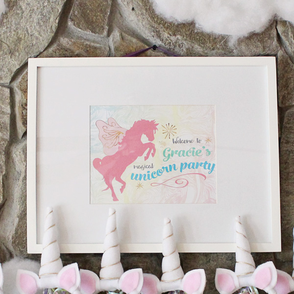 Editable Custom Sign Unicorn Sign Pink Unicorn Birthday Decorations Gi -  Design My Party Studio