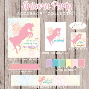 Printable Unicorn Party Favor Tags