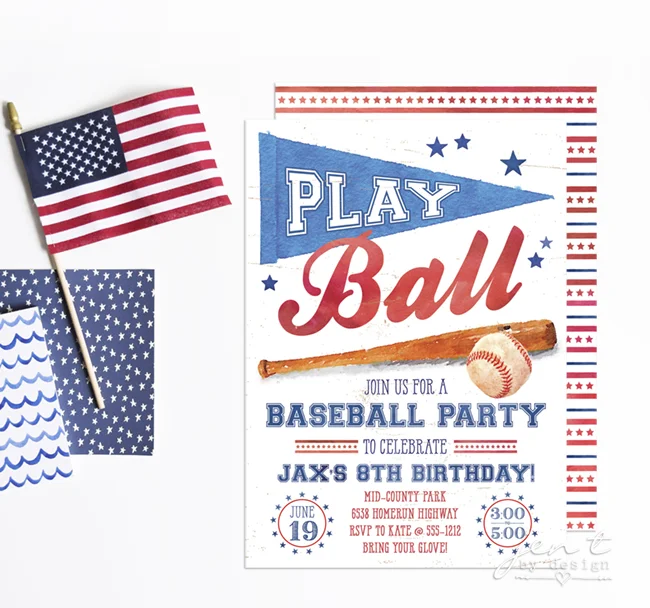 Baseball Party Invitations