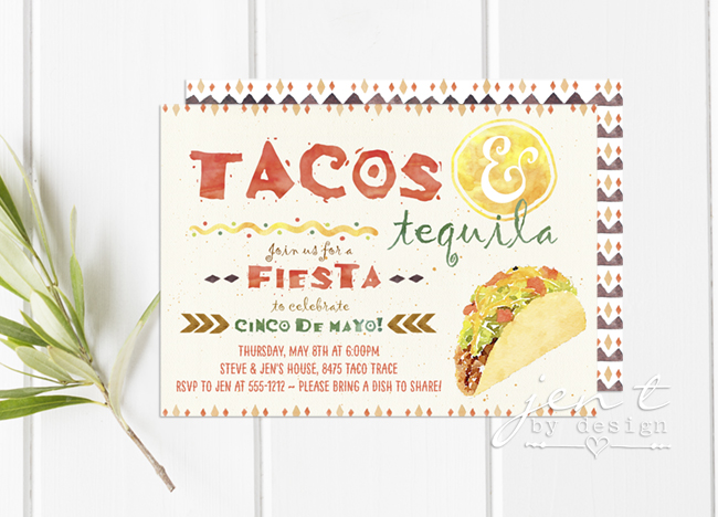 Tacos and Tequila Fiesta Invitation