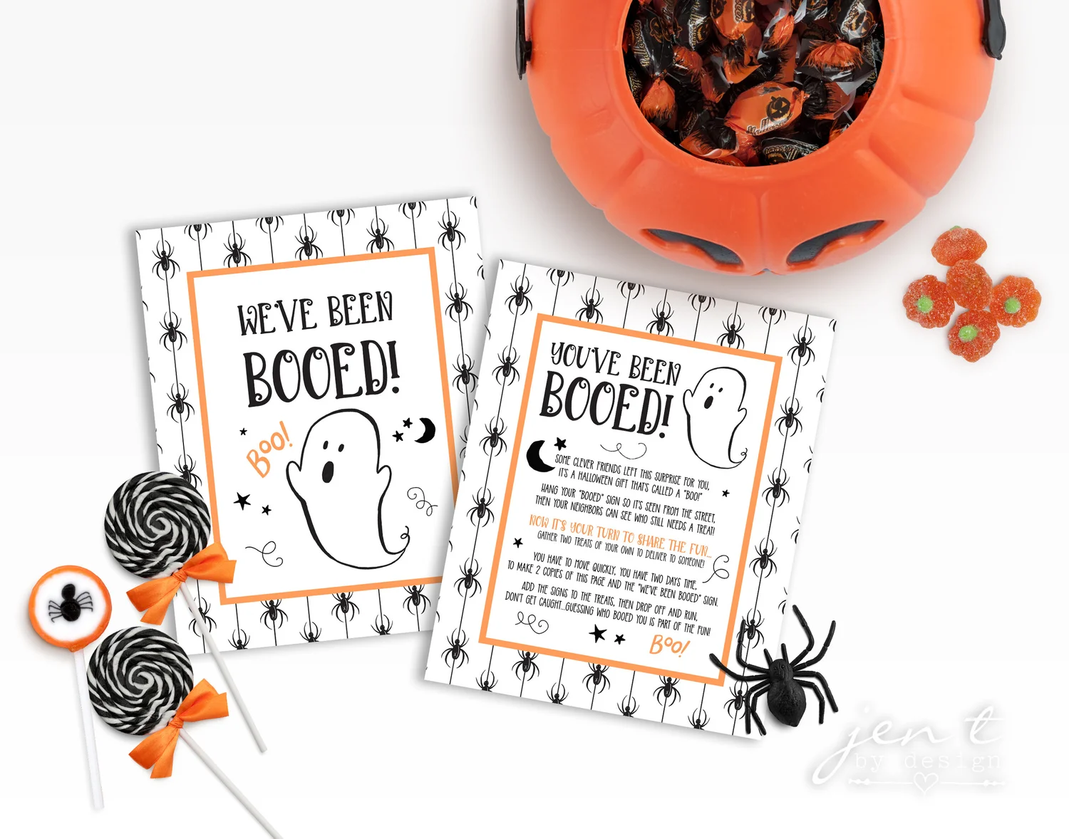 You've Been Booed / We've Been Booed Sign Set (Spiders) — Jen T. by Design you-ve-been-booed-we-ve-been-booed-sign-set-spiders-jen-t-by-design