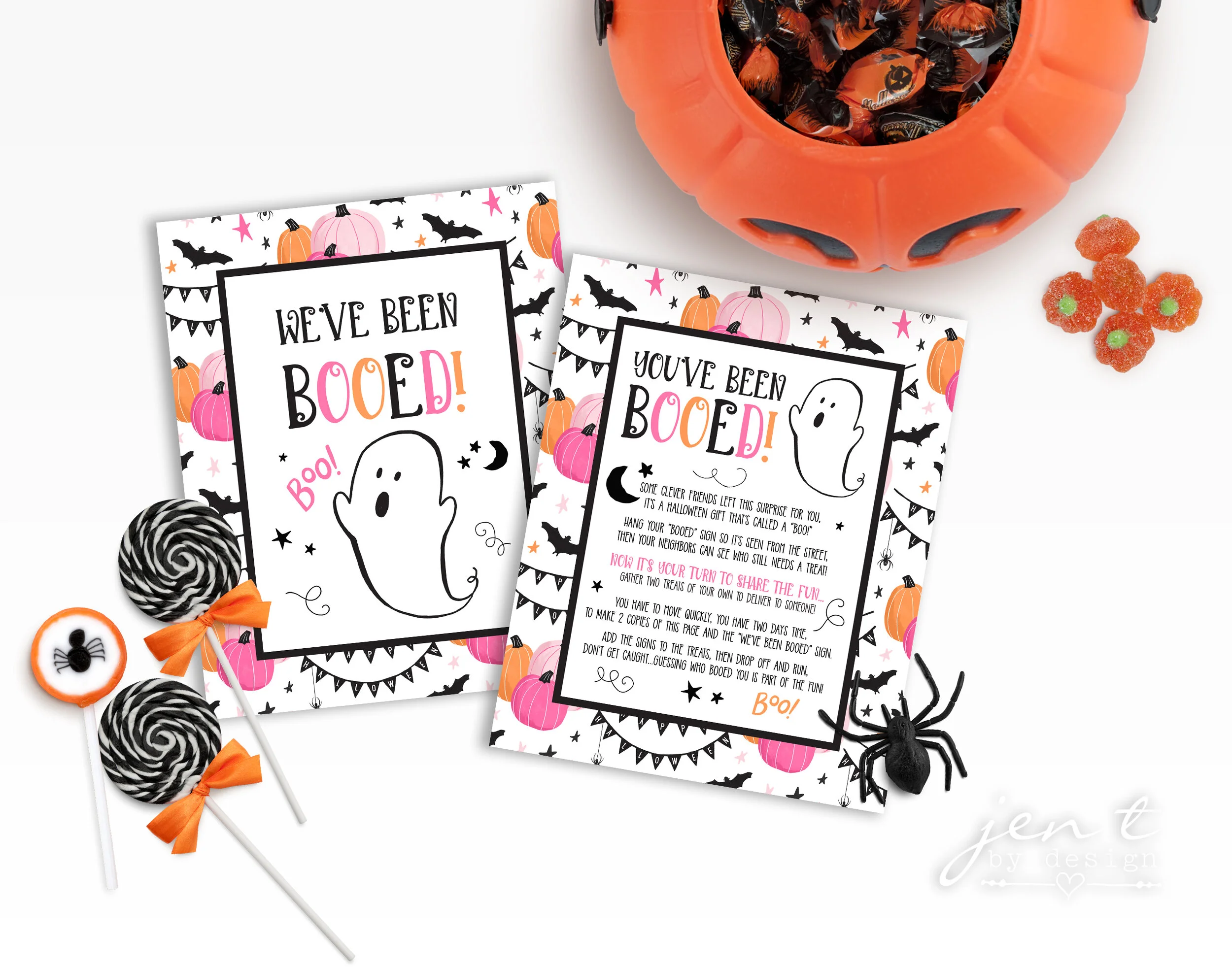 Printable "You've Been Booed!" Halloween Signs