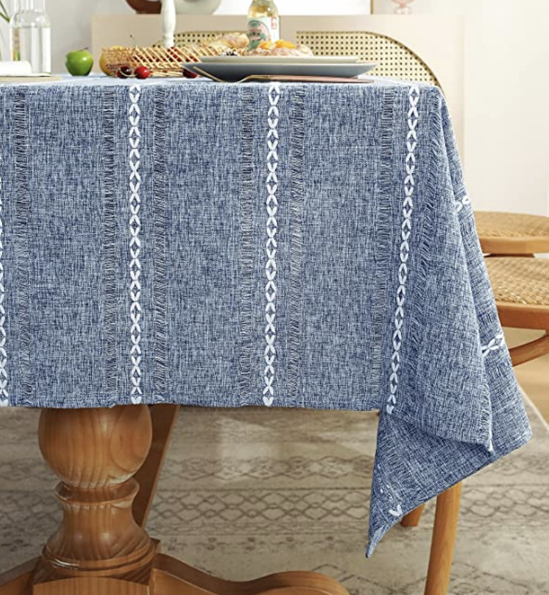 Hemstitched Embroidered Tablecloth
