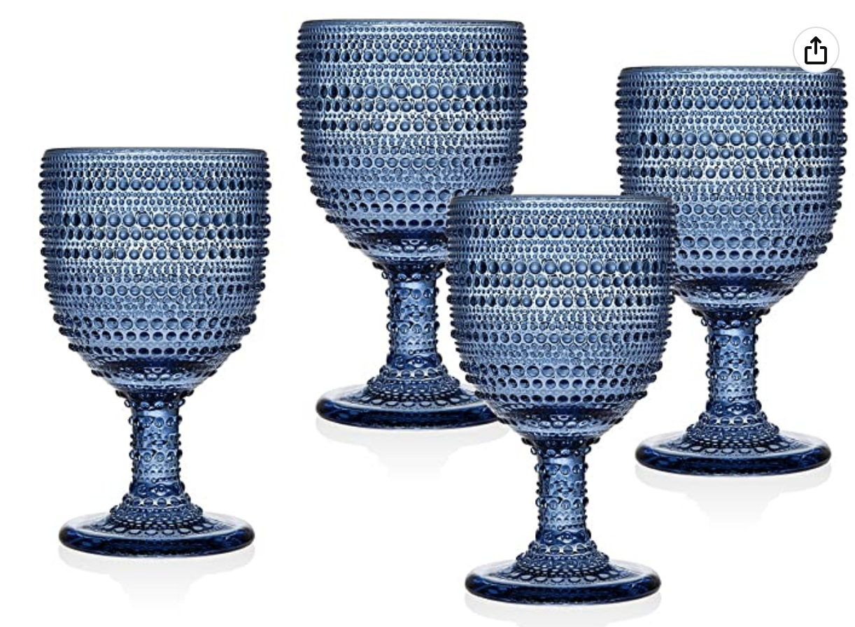 Lumina Blue Wine Goblets