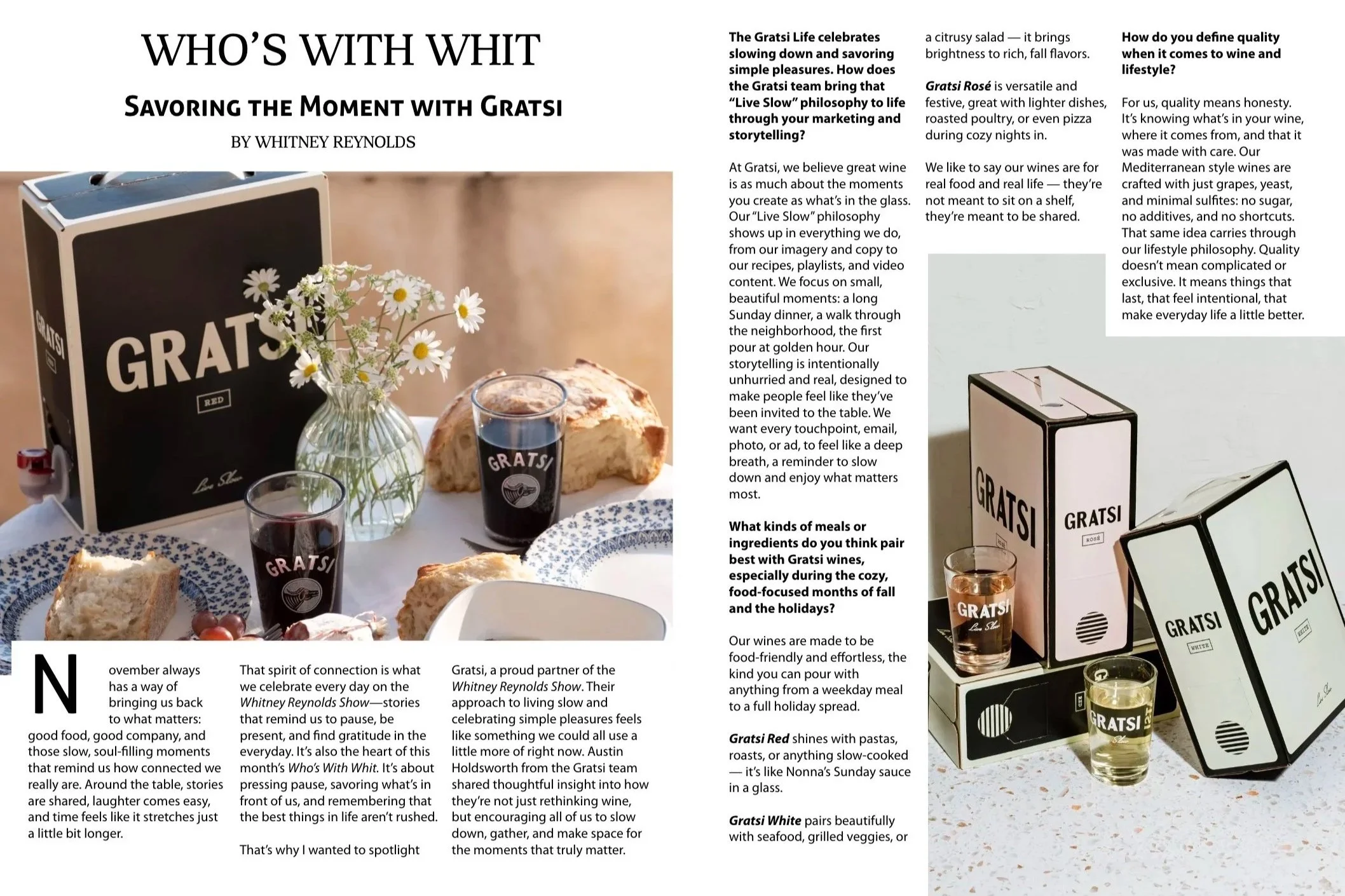 Gratsi Shines in November Fete Feature