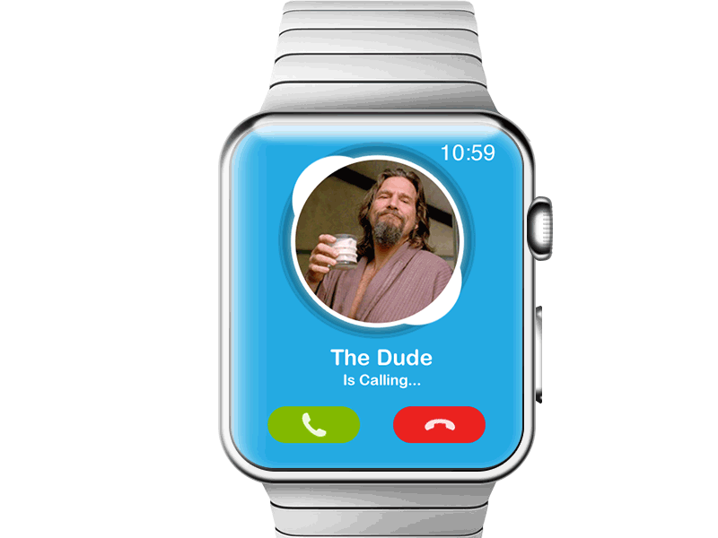  Skype for Apple watch concept Design: PS Animation: After Effects 