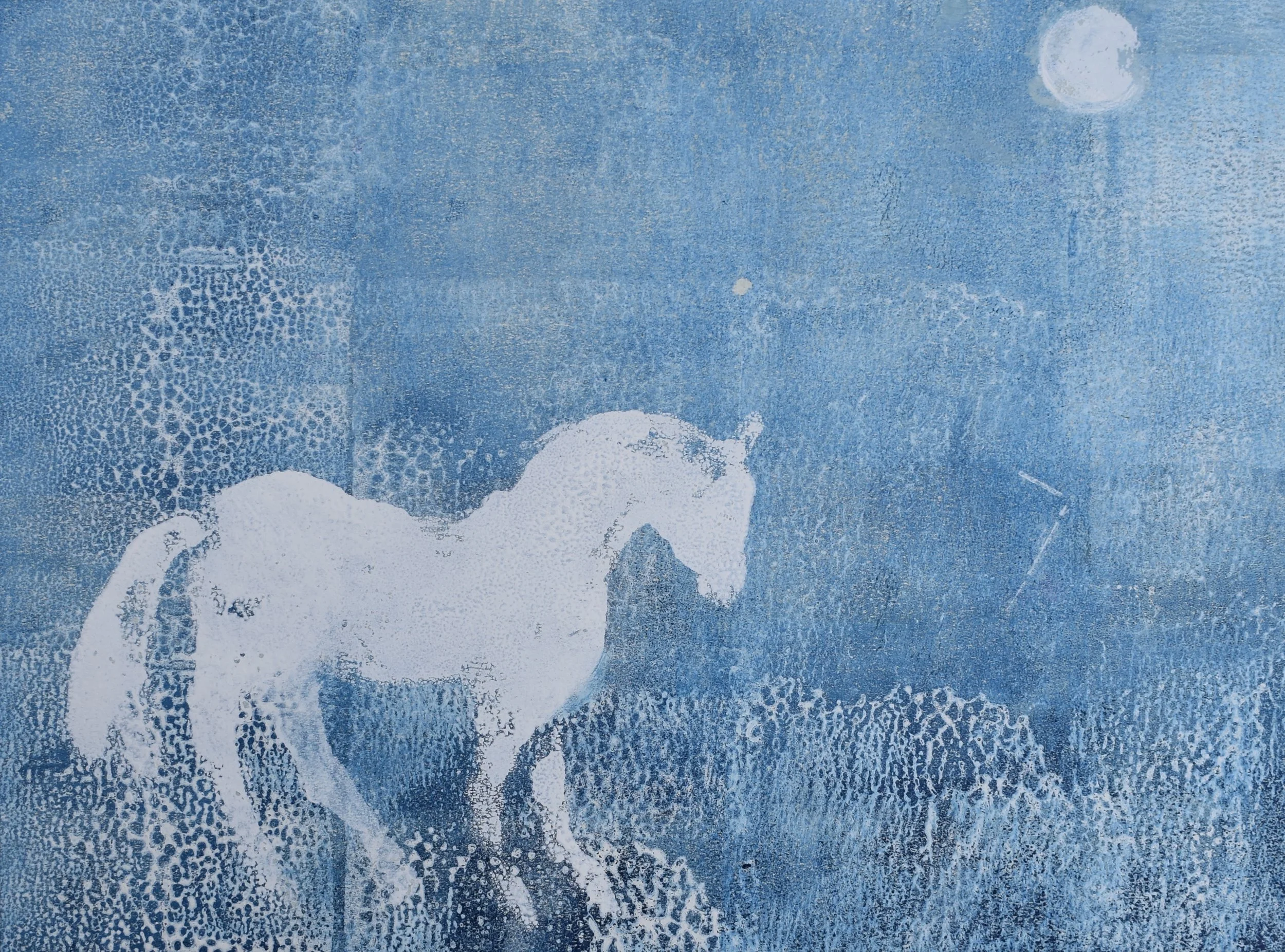    The White Horse,   Inks on Paper  