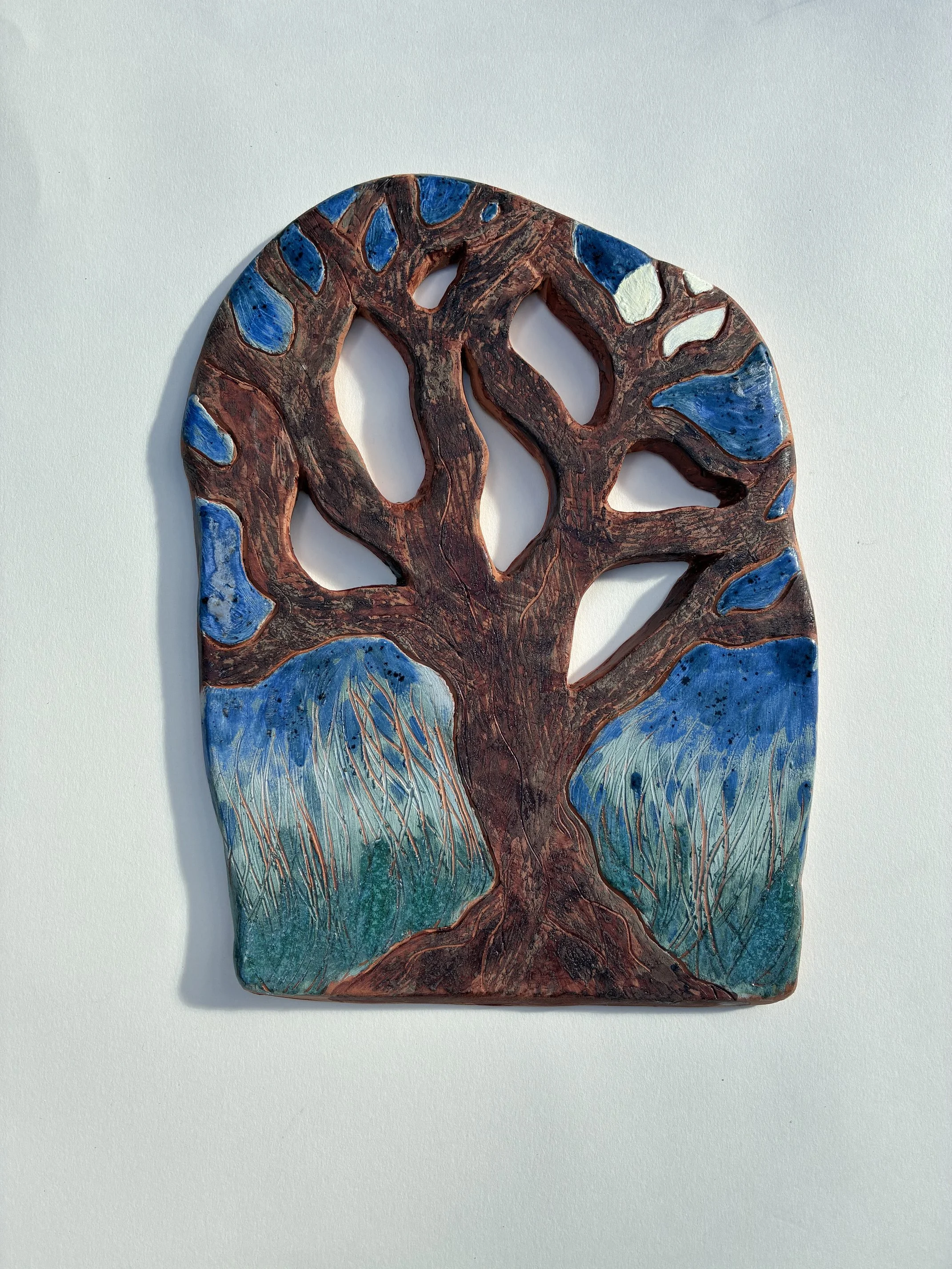    Tree of Life.    Terracotta clay with slip and glaze decoration. 2026 
