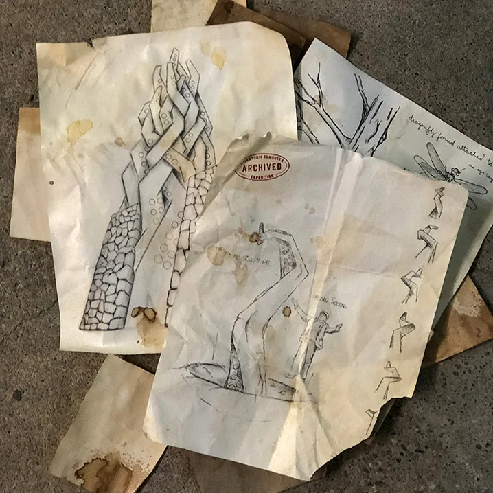 Mockup of the pieces in Act 1