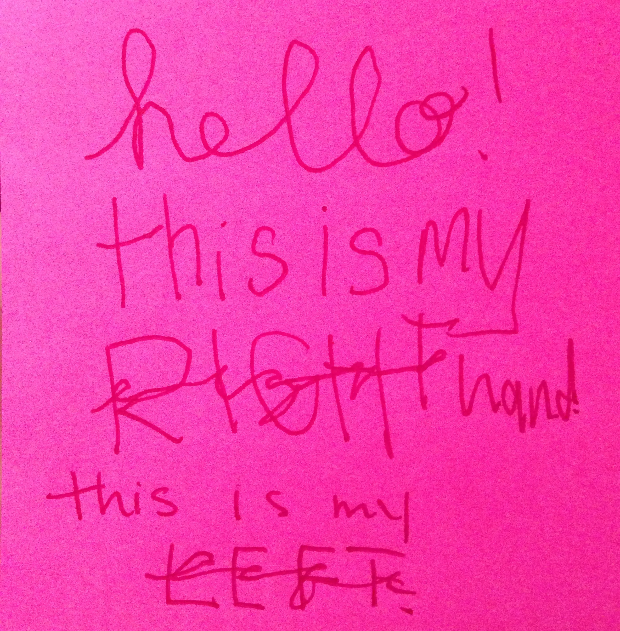 This is really how my slight ambidexterity plays out. I have the handwriting of a 9 year old with my right hand, for whatever reason.