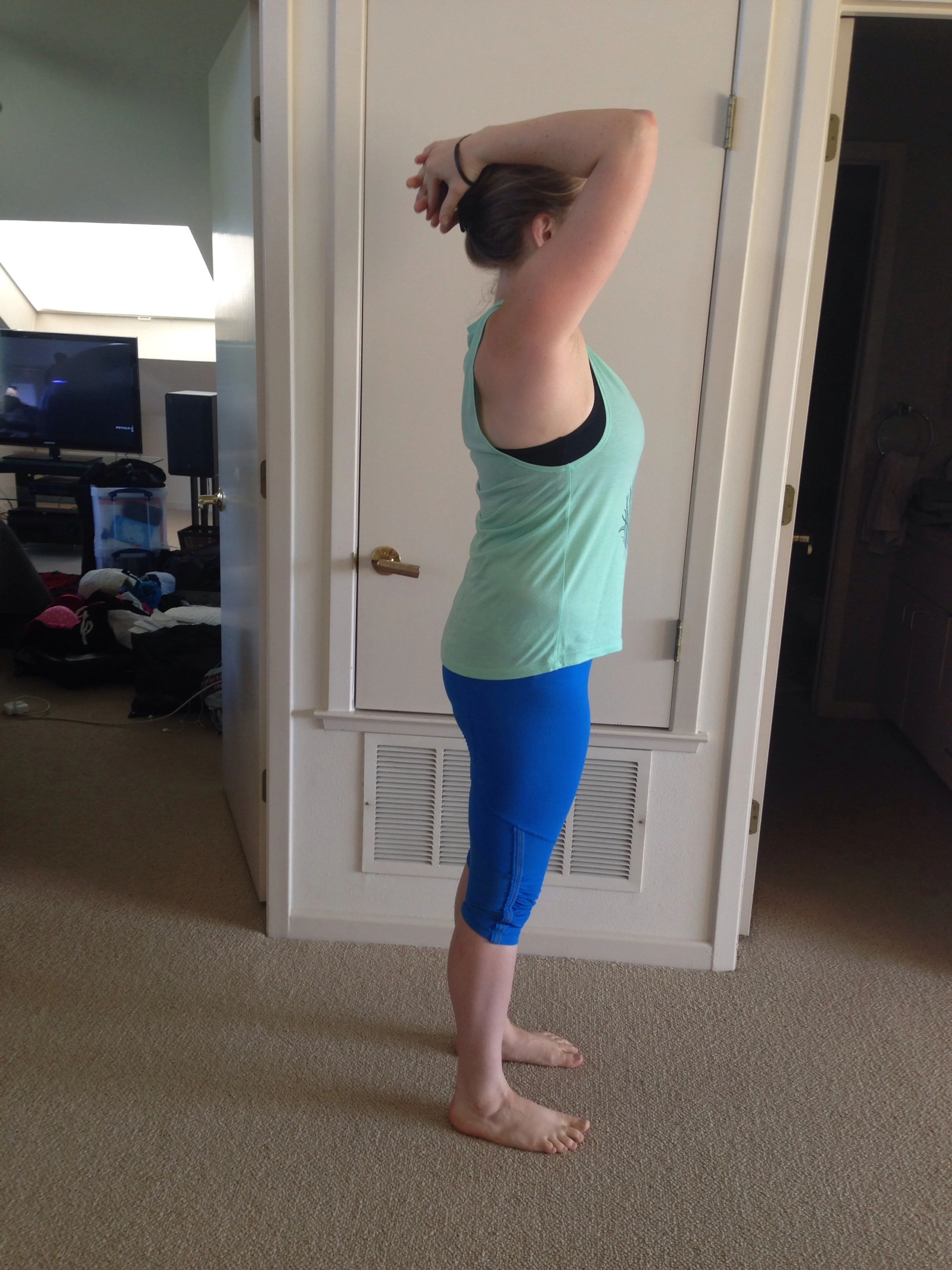 A starting range for attempting such postures- forearms can be parallel to the floor, shoulders protracted and supporting.