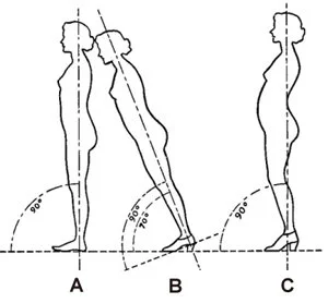 Elevated heels force your body to adjust in other ways, perhaps in the spine, hips, knees, and neck!