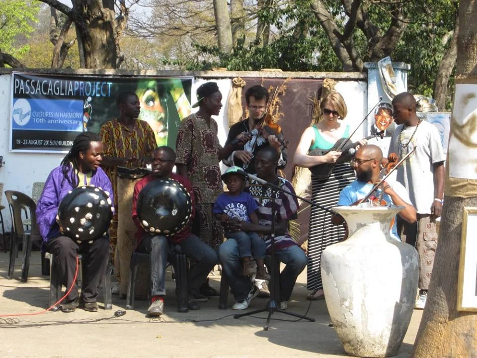 Collaboration and performance with the Zimbabwean group Mhofelas.