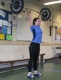 Here's the rib thrust again in overhead activities- not great for athletes using weights! 