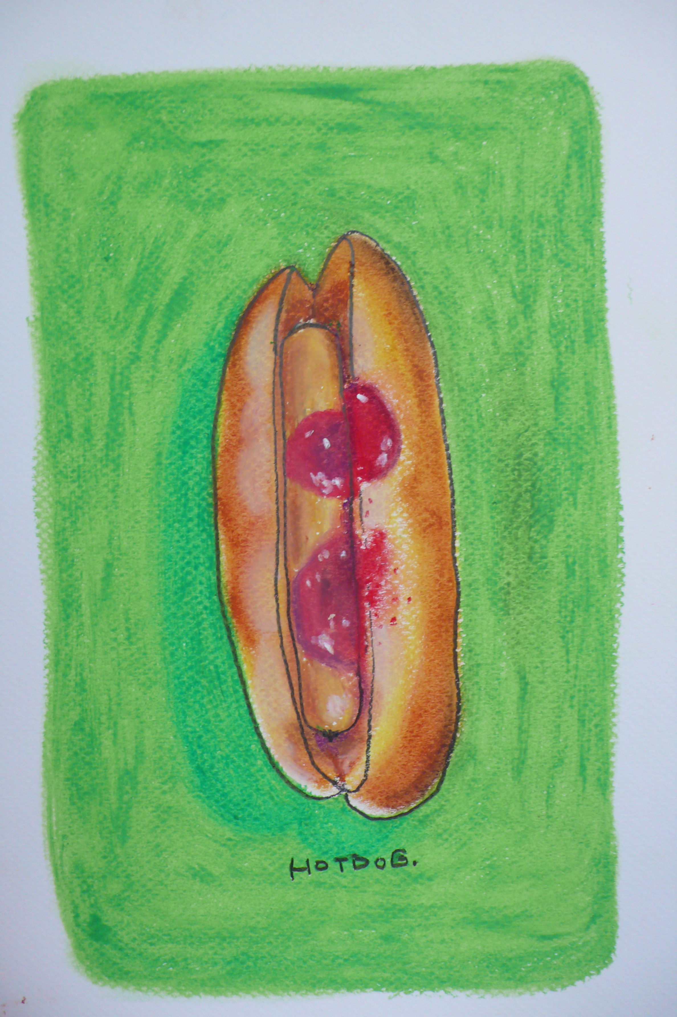 Hot Dog / Pastel / 5x7"