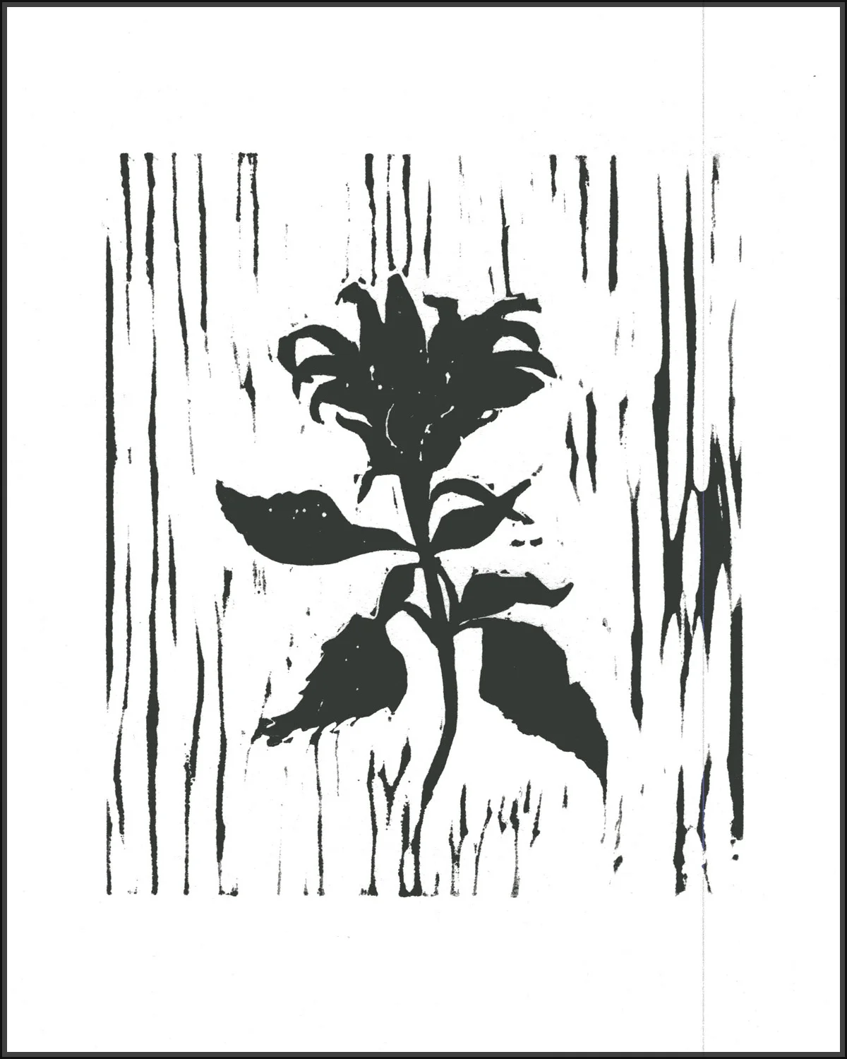 Sunflower 1 / Wood block / 6x7"