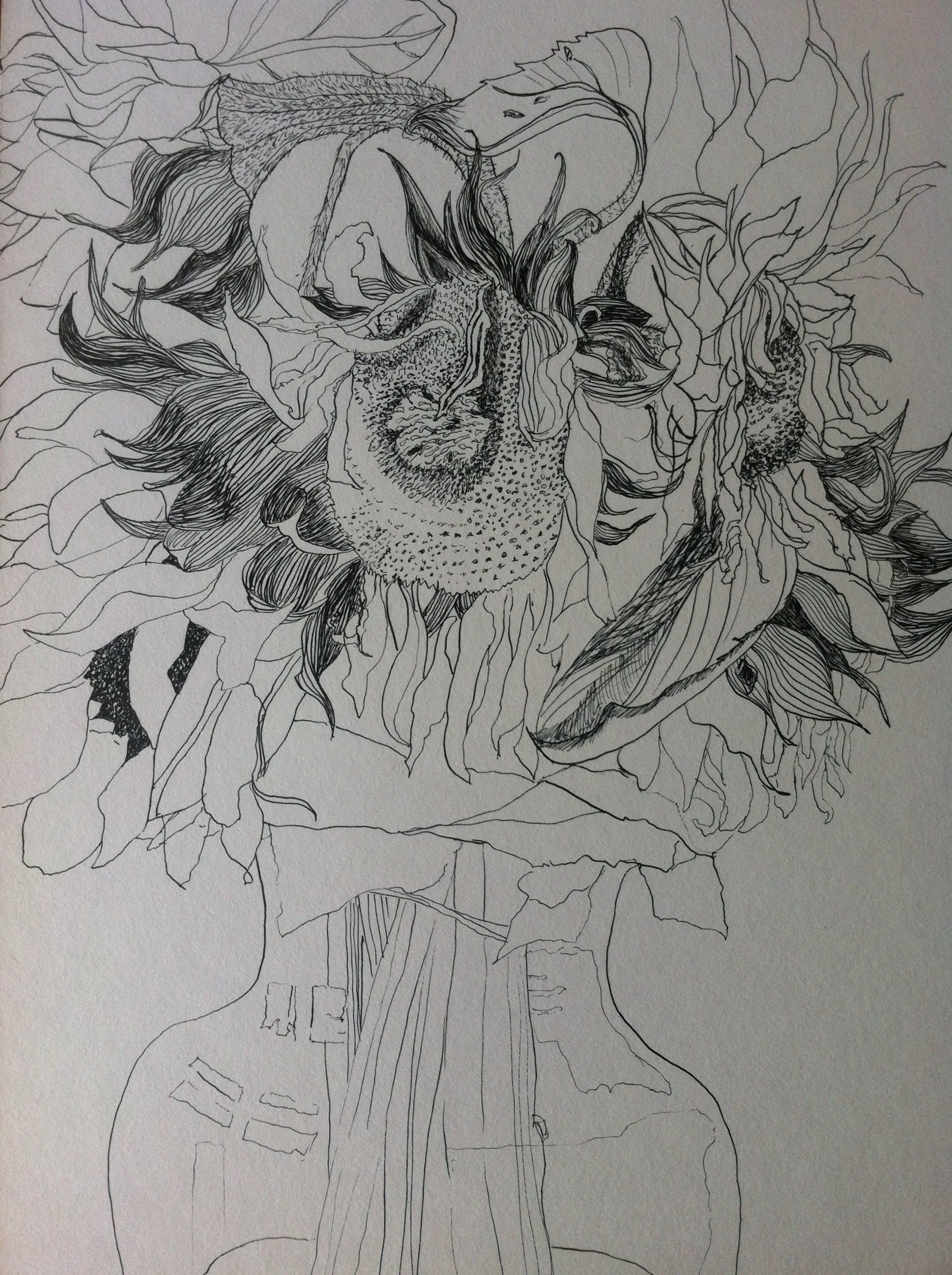 Almost Dead / Ink / 10x12"